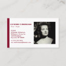 Search for actress business cards Singer