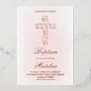 Search for gold cross christening invitations Christian