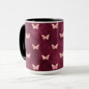 Search for pink butterflies mugs Watercolor