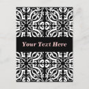 Search for black damask postcards Pattern