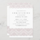Search for pink lace christening invitations Baby
