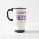 Search for drummers travel mugs Music
