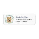 Search for terrier dog return address labels Watercolor
