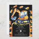 Search for excavator birthday invitations Builder