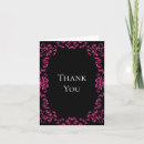 Search for pink black wedding thank you cards Dark