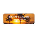 Search for tropical sunset return address labels Elegant