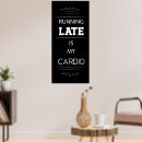 Search for cardio posters Running late