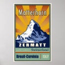 Search for vintage matterhorn posters Alps