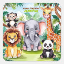 Search for jungle birthday party stickers Animal