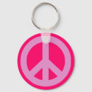 Search for pink peace sign key rings Retro