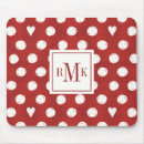 Search for white polka dot pattern mousepads Initials
