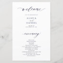 Search for navy wedding programs Simple