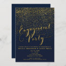 Search for navy and gold engagement party invitations Foil