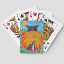 Search for orange cat playing cards Pumpkin