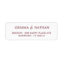 Search for bride and groom return address labels Couple