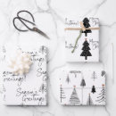 Search for season wrapping paper Black and white