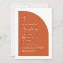 Search for orange christening invitations Girl baptism