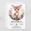 Search for little deer birthday invitations Woodland