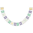 Search for green and gold bunting flags Birthday party