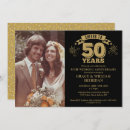 Search for surprise 50th wedding anniversary invitations Black and gold