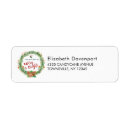 Search for pine and berries return address labels Watercolor