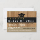 Search for wood graduation invitations Rustic