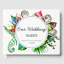 Search for tropical wedding guest books Palm leaf