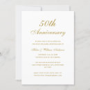 Search for elegant 50th anniversary invitations Gold