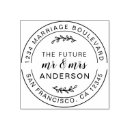 Search for round rubber stamps Round return address
