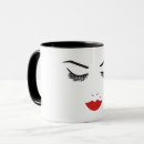 Search for eyelashes and lips mugs Girly
