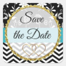 Search for black gold save the date stickers Stripes