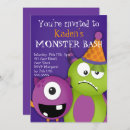 Search for monsters halloween invitations Children