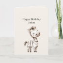 Search for zebra birthday cards Animals