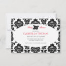 Search for damask baby shower invitations Black
