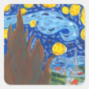 Search for starry night painting stickers Blue