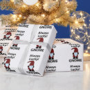 Search for gnomes wrapping paper Typography