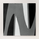 Search for black and white abstract art puzzles Optical