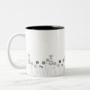 Search for black white floral print pattern mugs Drawing