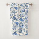 Search for blue seashells bath towels Nautical
