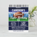 Search for football party invitations Blue