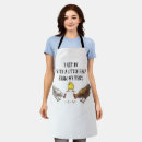 Search for black and white chicken aprons Cute