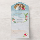 Search for tropical flowers wedding invitations Beach