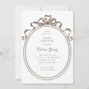Search for brown baby shower invitations Bow