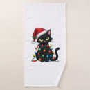 Search for funny christmas bath towels Kitten