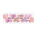 Search for red hearts return address labels Mail