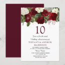 Search for 10th wedding anniversary invitations White