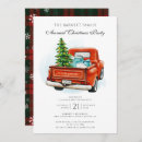 Search for red truck invitations Watercolor
