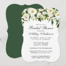 Search for green and white bridal shower invitations Botanical foliage