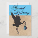 Search for stork baby boy shower invitations Elegant