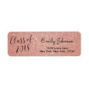 Search for gold graduation return address labels Girly